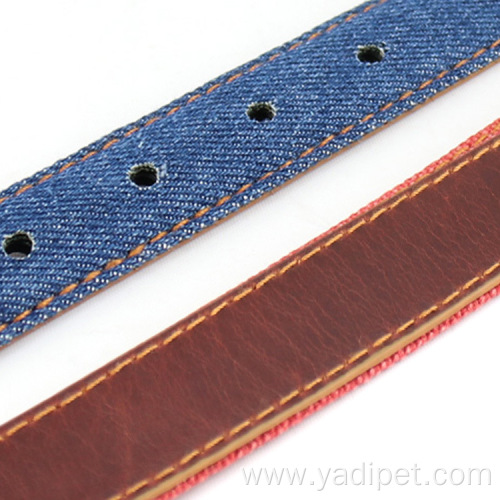 Hot style dog supplies pet leather cotton collars